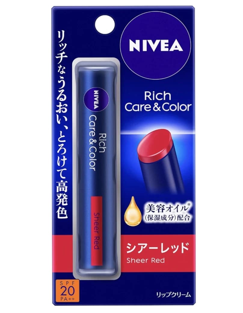 Son dưỡng có màu Nivea Rich Care & Color – Sheer Red — ảnh 1